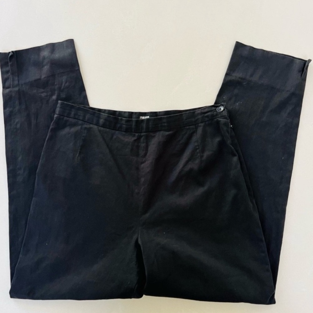 Philippe Adec Black High Rise Straight Leg Trousers 10